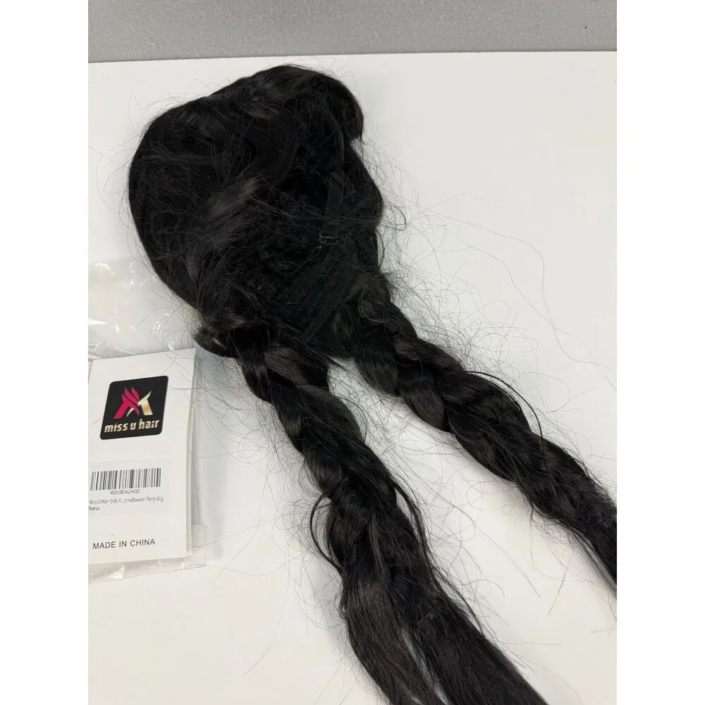 Wednesday Addams Costume Accessory Bundle Wig Cap Nails Tattoos Girls